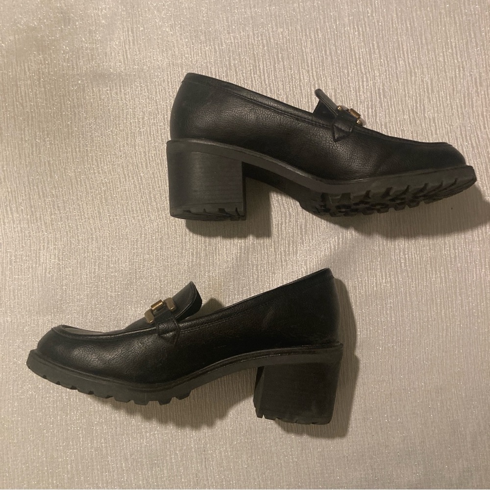 Zodiac Gemma Block Heel Leather Loafers - Picture 2 of 4